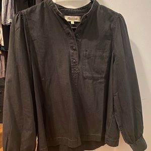 Madewell black denim top